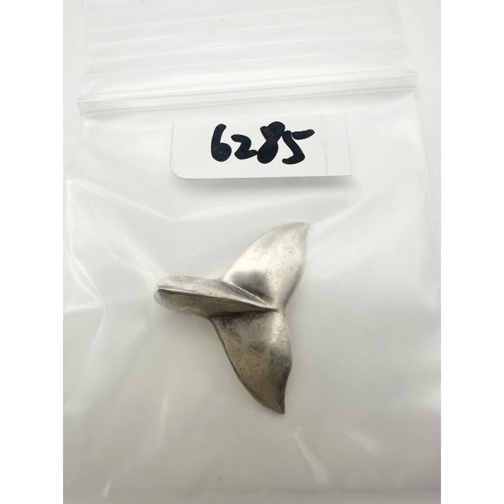 Sterling Silver Whale Tail Slide Charm Pendant